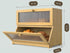 Double Layer Bamboo Bread Box for Kitchen Counter with Large Capacity and Clear Window