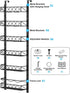 6 Tier Adjustable Baskets Over Door Pantry Organiser for Home Kitchen