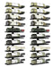 Set 2 Pcs Metal Wall Mount Wine Rack for Wine Bottles, Liquor, Champagne (Holds 10 Bottles)