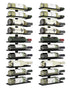 Set 2 Pcs Metal Wall Mount Wine Rack for Wine Bottles, Liquor, Champagne (Holds 10 Bottles)