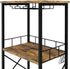 CARLA HOME Freestanding Wine Rack for 20 Bottles with Wood Countertop and Sturdy Metal Frame