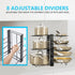 Adjustable 8-Tier Pan Rack Pot Organizer for Kitchen Cabinet