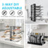 Adjustable 8-Tier Pan Rack Pot Organizer for Kitchen Cabinet
