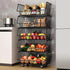 Metal 5-Tier Rolling Vegetable and Fruit Basket Cart Stand for Kitchen