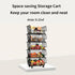 Metal 5-Tier Rolling Vegetable and Fruit Basket Cart Stand for Kitchen