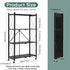 CARLA HOME 4-Tier Foldable Storage Shelf with Wheels for Kitchen, Garage, Pantry or Basement (Black)
