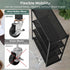 CARLA HOME 4-Tier Foldable Storage Shelf with Wheels for Kitchen, Garage, Pantry or Basement (Black)