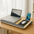 Oversized Portable Lap Desk with Cushion,Mouse Pad, Tablet and Phone Holder which Fits Up to 17 Inch Laptops for Bed or Sofa (Brown)