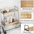 CARLA HOME 2-Tier Wooden Coffee Station Rack Organizer for Coffee Bar, Condiments, Syrups, Storage Jars & Spice Storage Shelf