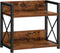CARLA HOME 2-Tier Countertop Shelf Organizer Rustic Wood Kitchen Spice Rack for Storage, Condiments & Cabinet Organization