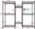 CARLA HOME Heavy Duty Clothing Garment Rack Organizer with Hanging Rods & Storage Shelves for Clothes, Shoes & Wardrobe