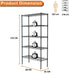 CARLA HOME 5-Tier Adjustable Metal Storage Shelves Wire Rack Organizer for Kitchen, Pantry, Bathroom or Laundry Room (60cm W x 40cm D x 176cm H)