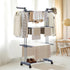 CARLA HOME Folding Clothes Drying Rack with Wheels and Adjustable Side Wings for Laundry Rack and Clothes Storage (Upgraded Model)