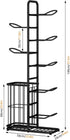 CARLA HOME 7 Tier Ball Storage Rack - Sports Organiser - Black - Basketball Storage Rack