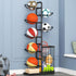 CARLA HOME 7 Tier Ball Storage Rack - Sports Organiser - Black - Basketball Storage Rack