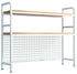 CARLA HOME  2-Tier Metal Desktop Hutch Bookshelf with Grid Panel for Computer Desk and Office Countertop