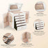 6-Layer Large Jewelry Box for Women withDrawers, Mirror, Lock, Necklace Hooks & Side Compartments for Rings, Earrings, Bracelets, Gifts (White)