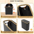 2 pack Toilet Paper Storage Basket Holds Up to 12 Rolls with Bamboo Lid and Handle for RV Closet (Black)