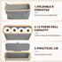CARLA HOME 2 pack Toilet Paper Storage Basket Holds Up to 12 Rolls with Bamboo Lid and Handle for RV Closet (Grey)