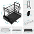Dish Drying Rack 2-Tier Kitchen Drainer with Drainboard