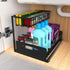 2 Tier Under Sink Organiser with Sliding Drawers for Kitchen & Bathroom