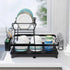 2-Tier Dish Drying Rack for Kitchen Counter with Drainboard, Utensil Holder, Cup Rack & Cutlery Organizer