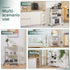 3-Tier Foldable Storage Shelf with Wheels for Kitchen, Garage, Pantry or Basement (White)