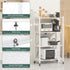 CARLA HOME 5-Tier Foldable Storage Shelf with Wheels for Kitchen, Garage, Pantry or Basement (White)