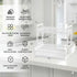 Dish Drying Rack 2-Tier Kitchen Drainer with Drainboard (White)