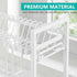 Dish Drying Rack 2-Tier Kitchen Drainer with Drainboard (White)
