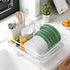 Dish Drying Rack for Kitchen Counter with Removable Drip Tray, Utensil Holder and Cutlery Organizer