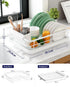 Dish Drying Rack for Kitchen Counter with Removable Drip Tray, Utensil Holder and Cutlery Organizer