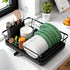 Dish Drying Rack for Kitchen Counter with Removable Drip Tray, Utensil Holder and Cutlery Organizer