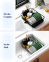 Dish Drying Rack for Kitchen Counter with Removable Drip Tray, Utensil Holder and Cutlery Organizer