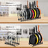 Expandable Pot and Pan Organizer Rack for Cabinet with 10 Adjustable Dividers, Lid & Cookware Holder for Kitchen Pantry or Countertop Storage