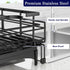 Expandable Dish Drying Rack with Drainage Spout, Utensil Holder & Drainboardfor Kitchen Countertop Organizer (1 tier)
