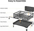 Expandable Dish Drying Rack with Drainage Spout, Utensil Holder & Drainboardfor Kitchen Countertop Organizer (1 tier)
