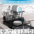 Expandable Dish Drying Rack with Drainage Spout, Utensil Holder & Drainboardfor Kitchen Countertop Organizer (2 tier)