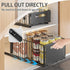 2 Pack Pullout Cabinet Kitchen Organizer Drawers with No-Drilling and Adhesive Design for Pantry & Cabinets