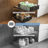 2 Pack Pullout Cabinet Kitchen Organizer Drawers with No-Drilling and Adhesive Design for Pantry & Cabinets