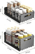 2 Pack Pullout Cabinet Kitchen Organizer Drawers with No-Drilling and Adhesive Design for Pantry & Cabinets