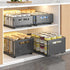2 Pack Pullout Cabinet Kitchen Organizer Drawers with No-Drilling and Adhesive Design for Pantry & Cabinets