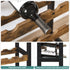 Large Wine Rack with Glass Holder, Metal Designed Bottle Holder and Wood Countertop up to Wine & Champagne Bottles