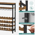 Large Wine Rack with Glass Holder, Metal Designed Bottle Holder and Wood Countertop up to Wine & Champagne Bottles
