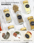 24 Glass Spice Jars with Bamboo Lids, Shaker Tops, 180 Spice Labels, White Pen & Funnel for Kitchen Organization, Spice Rack, Seasoning & Herb Storage