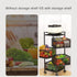 Metal 5-Tier Rolling Vegetable and Fruit Basket Cart Stand for Kitchen & Storage