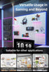 Pegboard Wall Organizer Kit with 6 Modular Pegboards & 21 Accessories for Kitchen, Office, Gaming & Craft Storage