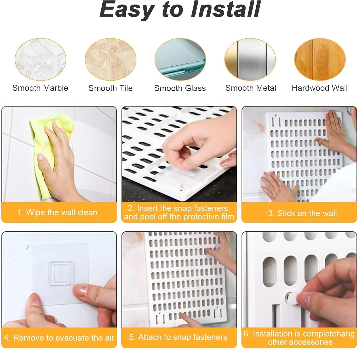 Pegboard Wall Organizer Kit with 6 Modular Pegboards & 21 Accessories for Kitchen, Office, Gaming & Craft Storage