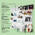 Pegboard Wall Organizer Kit with 3 Modular Panels & 17 Accessories for Office, Gaming & Craft Storage