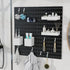 Pegboard Wall Organizer Kit – 2 Black Modular Pegboards with 10 Accessories for Office, Gaming & Home Storage